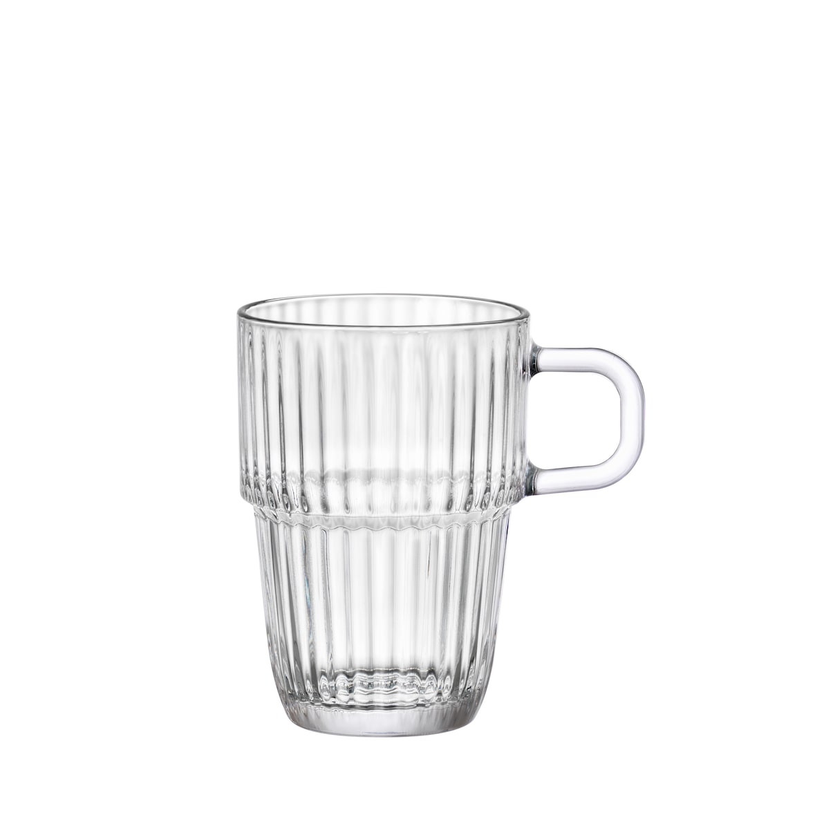 Taza con asa grande de vidrio, serie Barshine, 0,315 litros