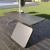 thumbnail of Tavolo Tavolino Pieghevole In Dura Resina Set Birreria Facile Trasporto Con Maniglie Giardino Campeggio Terrazzo Fiere Sagre 180x74x74 cm Grigio