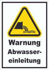 thumbnail of Schild Warnung Abwassereinleitung A0 (841x1189mm)