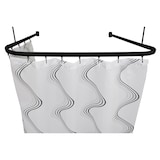 thumbnail of Duschvorhangschiene barrierefrei schwarz Duschvorhangstange - Bequemes durchschieben des Vorhangs