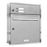 thumbnail of AL Briefkastensysteme 1 Fach Premium Edelstahl Unterputz Briefkasten Anlage für Post A4, modern, robust, wetterfest, Artikelnummer: 331T1U1K2S