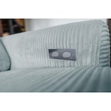 thumbnail of KAWOLA Sofa LAISKA Ecksofa Cord hellblau Longchair links