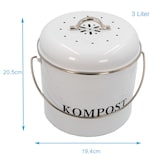 thumbnail of Intirilife Komposteimer Biomülleimer aus Eisen für die Küche - 21.5 x 19 x 20.5 cm - 3 Liter Behälter für Müll Bioabfall Kompost inkl. 2 Kohlefilter