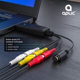 thumbnail of Aplic USB Audio Video Grabber - VHS - Videoadapter zur Bearbeitung, USB zu S-Video, Composite, Cinch