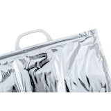 thumbnail of Sac isotherme en film LDPE métallisé - 40 x 50 x 8 cm (ouverture x hauteur x soufflet) - grand volume 20 L - isolation mousse PEbd - par 100 unités