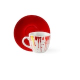 thumbnail of Excelsa set de 6 tazas de café 7 cl Dripping de porcelana multicolor