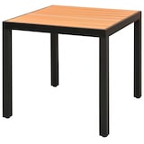 thumbnail of vidaXL PVC rotan tuinset : kleur - zwart en bruin, afmeting - 5-delig, tafel - 80 cm