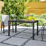 thumbnail of Outsunny mesa de jardín extensible mesa de comedor exterior ajustable 85-125 cm con borde de aluminio carga 70 kg para 4-6 personas para terraza