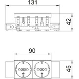 thumbnail of OBO Bettermann Steckdose 0 Grad, 2-fach STD-D0C MZGN2 6120366