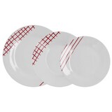 thumbnail of Quid Kansas Vajilla Porcelana Rojo 18 Piezas - 6 Personas