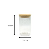 thumbnail of Boîte de conservation en verre 1,15L avec couvercle en Bambou Fackelmann Nature
