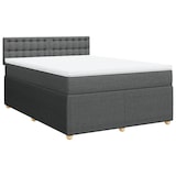 thumbnail of vidaXL Boxspringbett mit Matratze Dunkelgrau 160x200 cm Stoff