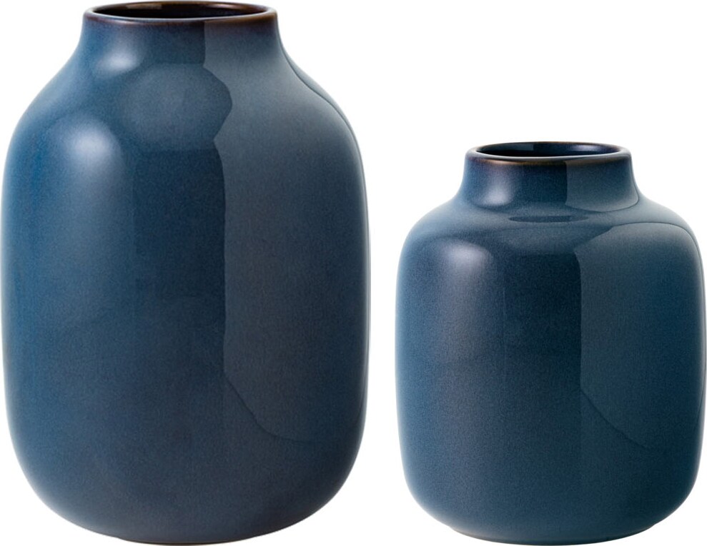 like. by Villeroy & Boch Lave Home Vasen Shoulder bleu uni 2er Set