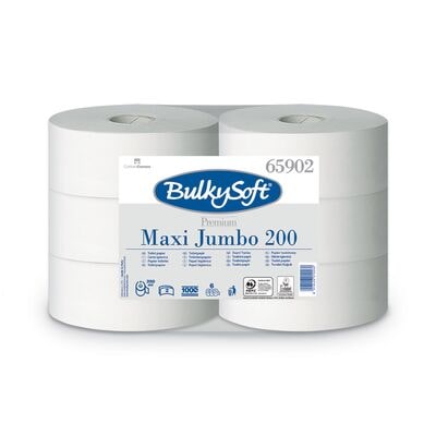 Papel Higiénico (Jumbo) 200mts 2Fls Bulkysoft Ex.Central 6un