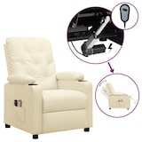 thumbnail of vidaXL Massagesessel Elektrisch Creme Kunstleder