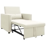 thumbnail of vidaXL Uittrekbaar slaapbank eenpersoons Crème 90 x 165 x 87 cm