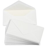 thumbnail of PREMIUM Briefumschläge DIN lang weiss, gefüttert 100 g/qm, 100 Stück, weiß mit Innenfutter / Seidenfutter