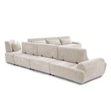 thumbnail of Sofá esquinero modular de 7 plazas con respaldo ajustable, crudo, L 449 x l 449 x h 82 cm Oviala