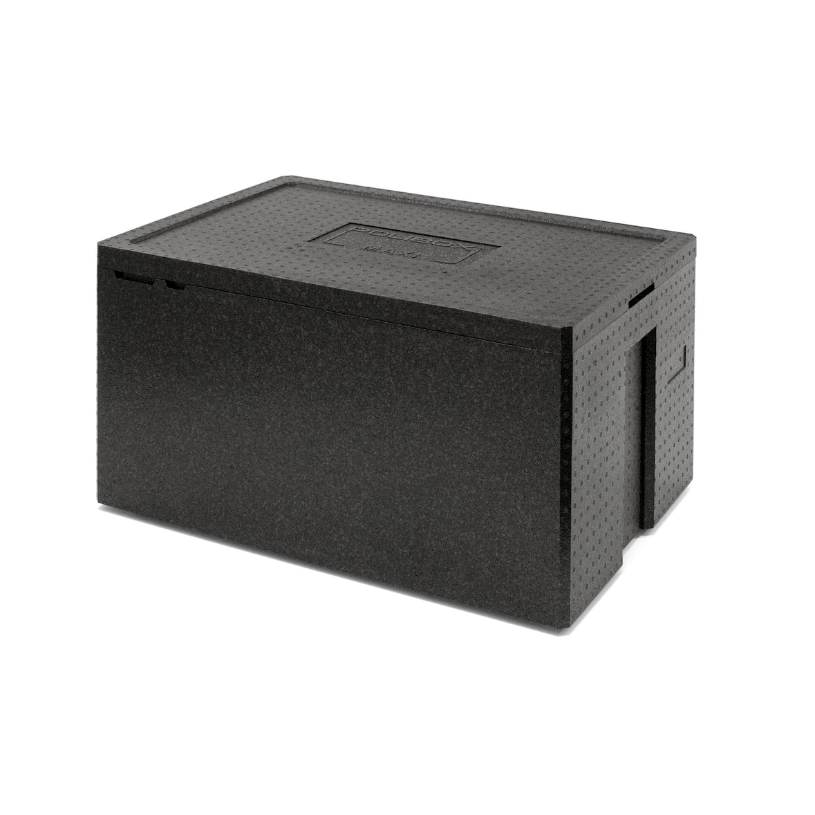 POLIBOX Contenedor isotérmico PPE negro MAXI h210