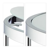 thumbnail of Relaxdays Satztische rund, Chromgestell, 2er Set, modernes Design - Milchglas, Couchtisch Metall, Beistelltische, silber