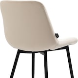 thumbnail of DELUKE® 4er Set Esszimmerstühle WIKIL Samt - 80x51x60cm, creme, Samt Metall matt schwarz Gestell Stühle EsszimmerstühleEsstisch Stühle Küchenstuhl