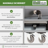 thumbnail of Werkstattwagen DELUXE 6 Schubladen + Tür unbestückt mit massiver Arbeitsplatte Anthrazit/grau