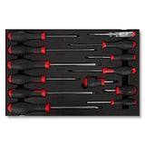 thumbnail of Juego de herramientas EBERTH 81 pzs para carro, inserciones de espuma, metal duro, ergonómico, 4 cajones, taller, rojo