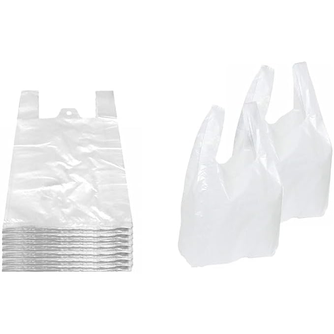 1000 Stück Hemdchentragetaschen Weiß 30x18x55 cm | HDPE 2 |Einkaufstüten Plastik