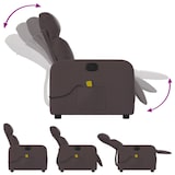 thumbnail of vidaXL Massagesessel Dunkelbraun Stoff