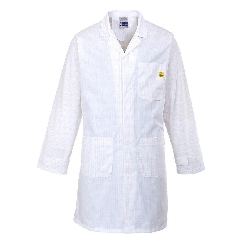 Portwest - Blouse de travail antistatique ESD Blanc Taille S