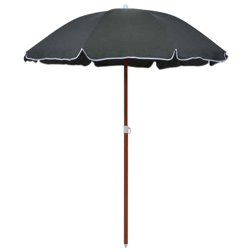 Parasol de jardin avec mât en acier 180 cm anthracite Modèle Terrasse Horizon Max