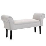 thumbnail of HOMCOM Banco de Pé de Cama Banco com Braços Curvados Estofado e Pés de Madeira Carga Máxima 130kg 102x31x51cm Cinza