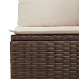 thumbnail of vidaXL 10-tlg. Garten-Sofagarnitur mit Kissen Braun Poly Rattan