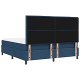 thumbnail of vidaXL Boxspringbett mit Matratze mit Kopfteil Blau 180 x 200 cm Stoff