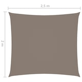 thumbnail of Voile de parasol tissu oxford rectangulaire 2x2,5 m taupe Modèle Balcon Estival Plus
