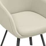 thumbnail of tectake Draaibare eetkamerstoel Alicon, gestoffeerd - greige, Set van 2 - 405469