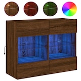 thumbnail of Helloshop26 - Multimedia tv-meubel tv-plank dressoir tv-kast eetkamer woonkamer slaapkamer wandmeubel met ledverlichting eikenhout 02_0027957