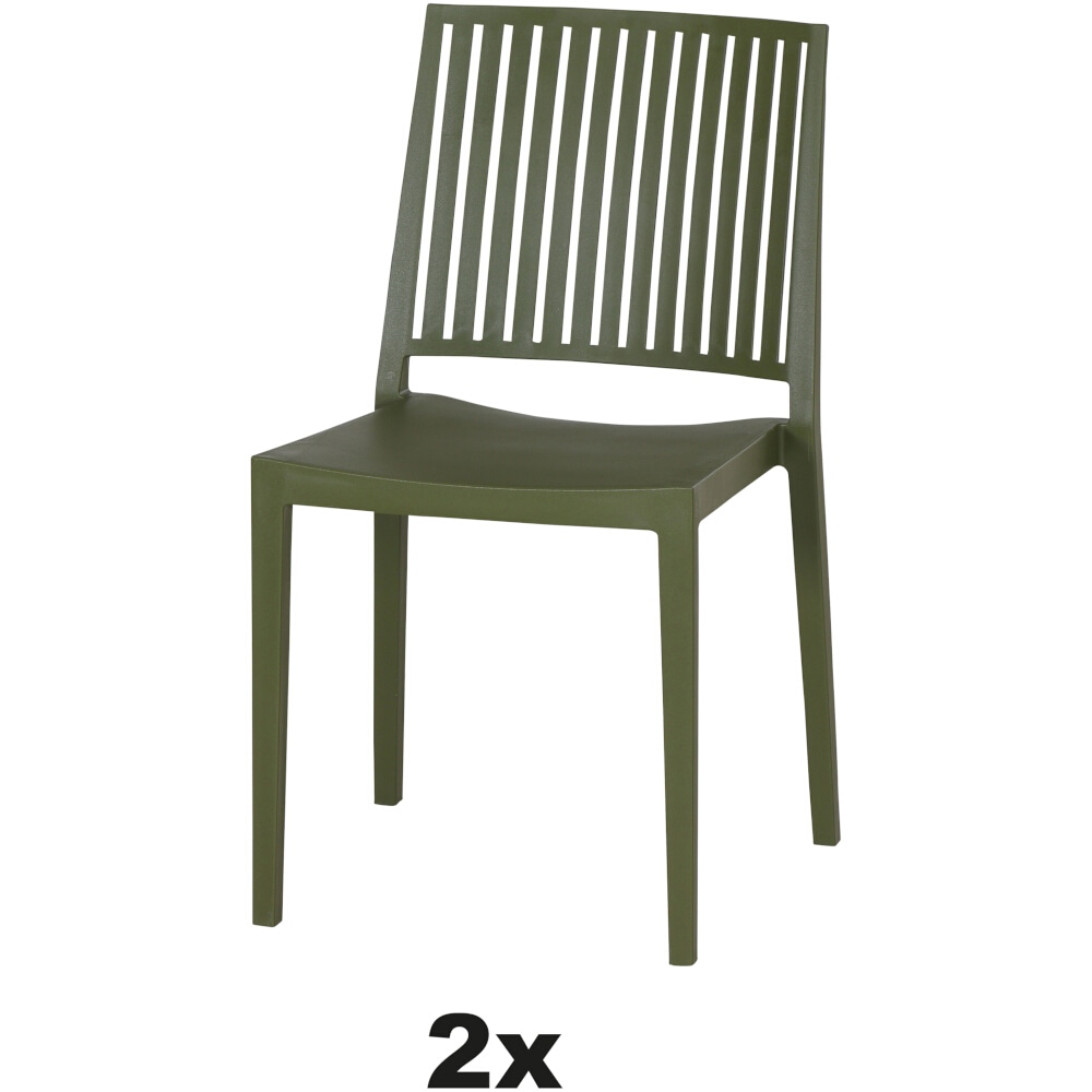 SIENA GARDEN Urban Lights Set 2teilig Lane Stuhl gastrotauglich olive