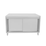 thumbnail of METRO PROFESSIONAL Mesa de trabalho GSCB2140, aço inoxidável, 140 x 70 x 85 cm, com porta de correr, prateado