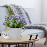 thumbnail of Relaxdays Kunstpflanzen 3er Set, verschiedene künstliche Pflanzen im Topf, lebensechte Plastikpflanzen, grün/lila/grau