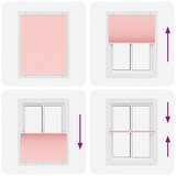 thumbnail of vidaXL Plissee Rosa 110x150 cm Stoffbreite 109,4 cm Polyester