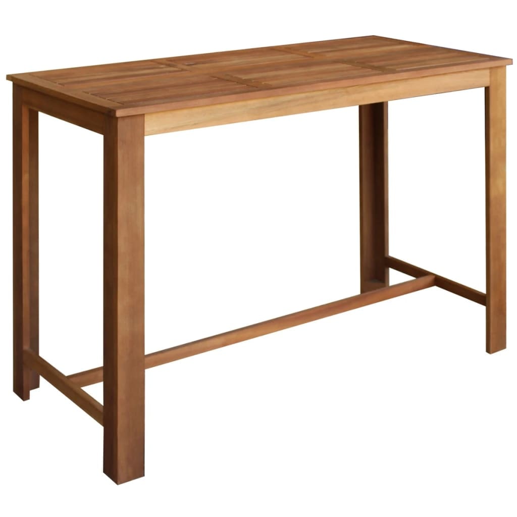 Helloshop26 - Mesa alta de bar/bistró de madera maciza de acacia 150 cm 0902064