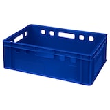 thumbnail of E2 Kiste (600 x 400 x 200mm) mit rotem Deckel Fleischkiste Lagerkiste Metzgerkiste in Blau