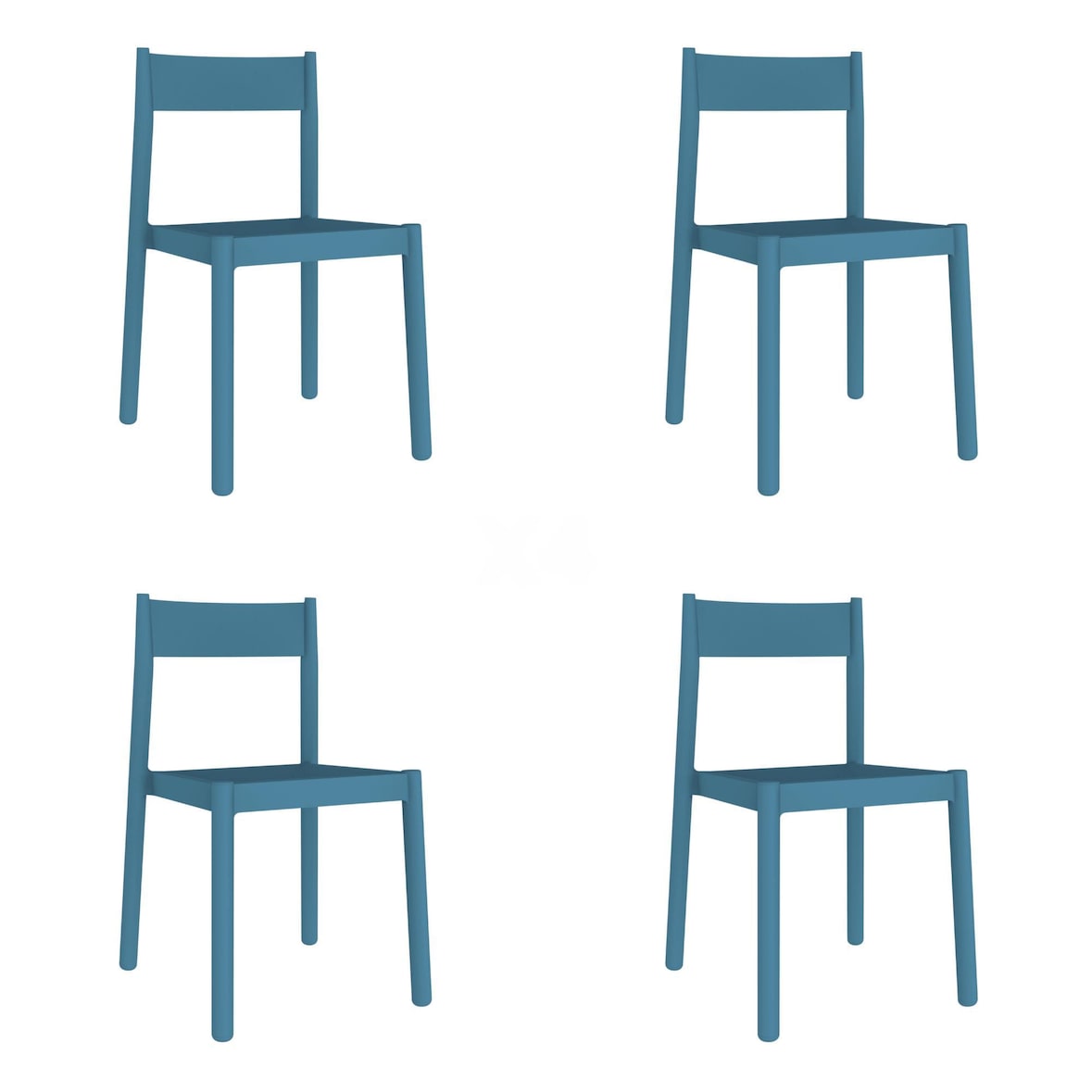 garbar DANNA Set 4 Silla Interior, Exterior Azul Retro
