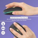 thumbnail of TOJ Draadloze LED Bluetooth Muis - USB 2.4GHZ Ontvanger - Ergonomisch - 1600DPI - Zwart