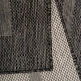 thumbnail of Carpetsale24 In & Outdoor Teppich Wetterfest 160 x 230 cm Schwarz in Einfarbig Bordüre Design für Balkon, Terasse, Küchenteppich