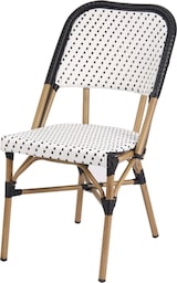 thumbnail of METRO Professional Sedia, alluminio / PE rattan, 46 x 58 x 88 cm, impilabile, bianco /nero