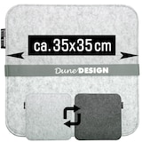 thumbnail of 2 Filz Sitzkissen Eckig 35x35cm Stuhlkissen Sitzauflage 8mm Hellgrau Grau