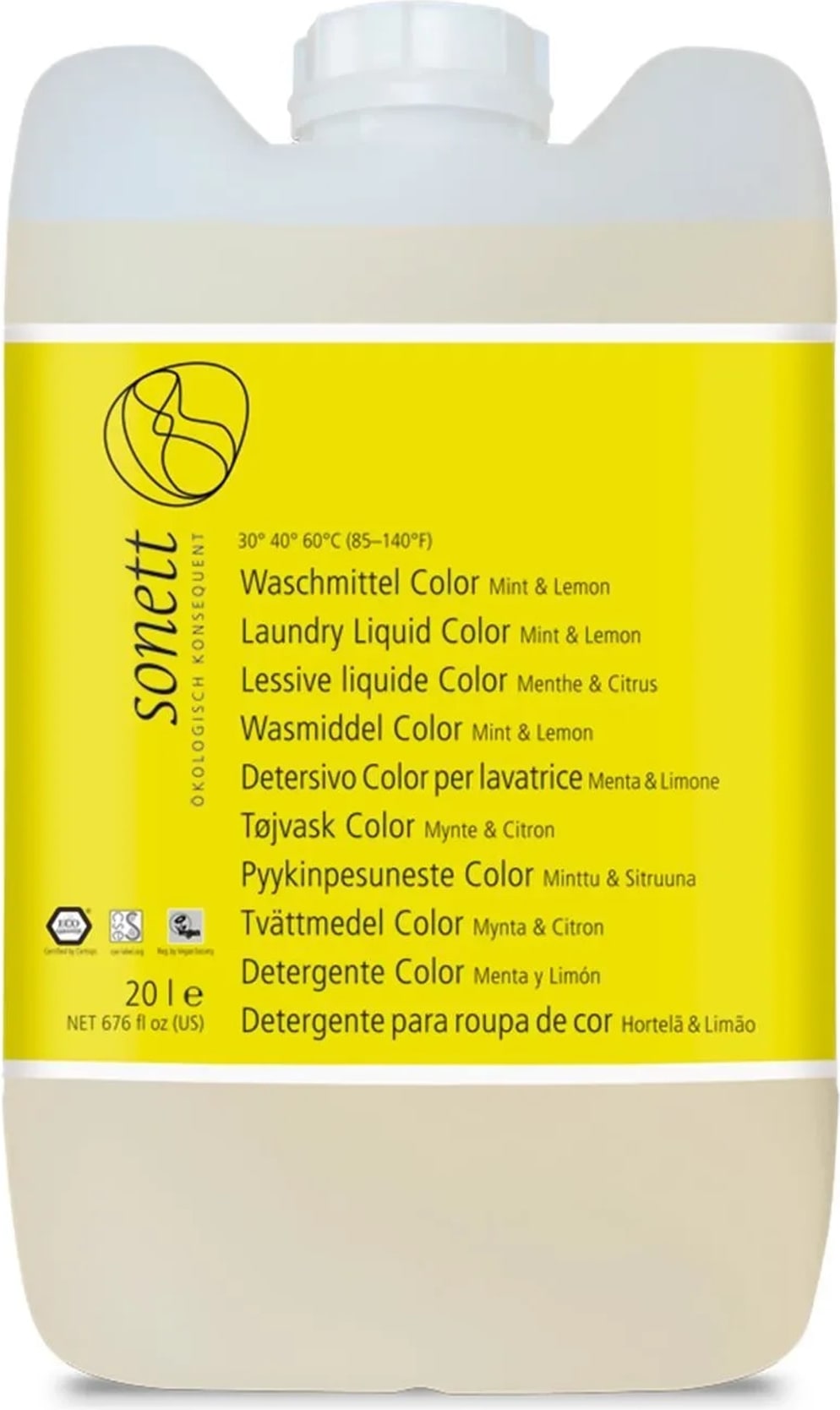 SONETT Waschmittel color Mint & Lemon flüssig 20 Liter