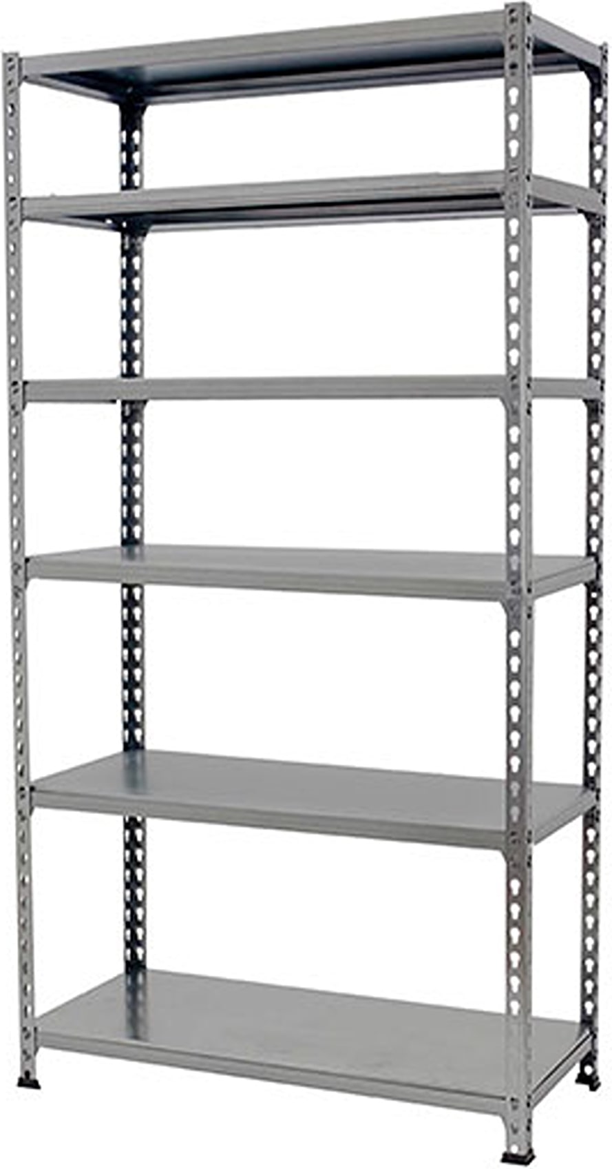 SimonRack Estantería Metálica, 2500x1100x500 mm, 6 Alturas, Bandeja Metal, 200 kg de Punto Flexión, Gris - Simonclick